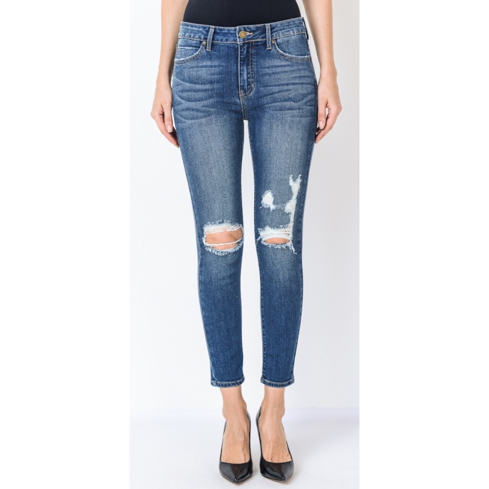 JBD High Rise Destroyed Cropped Skinny